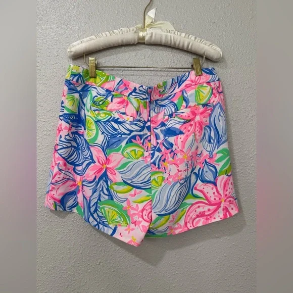 Lilly Pulitzer Women's Ariana Stretch Shorts "Multi Havana Cocktail-Size 8 - Picture 5 of 10